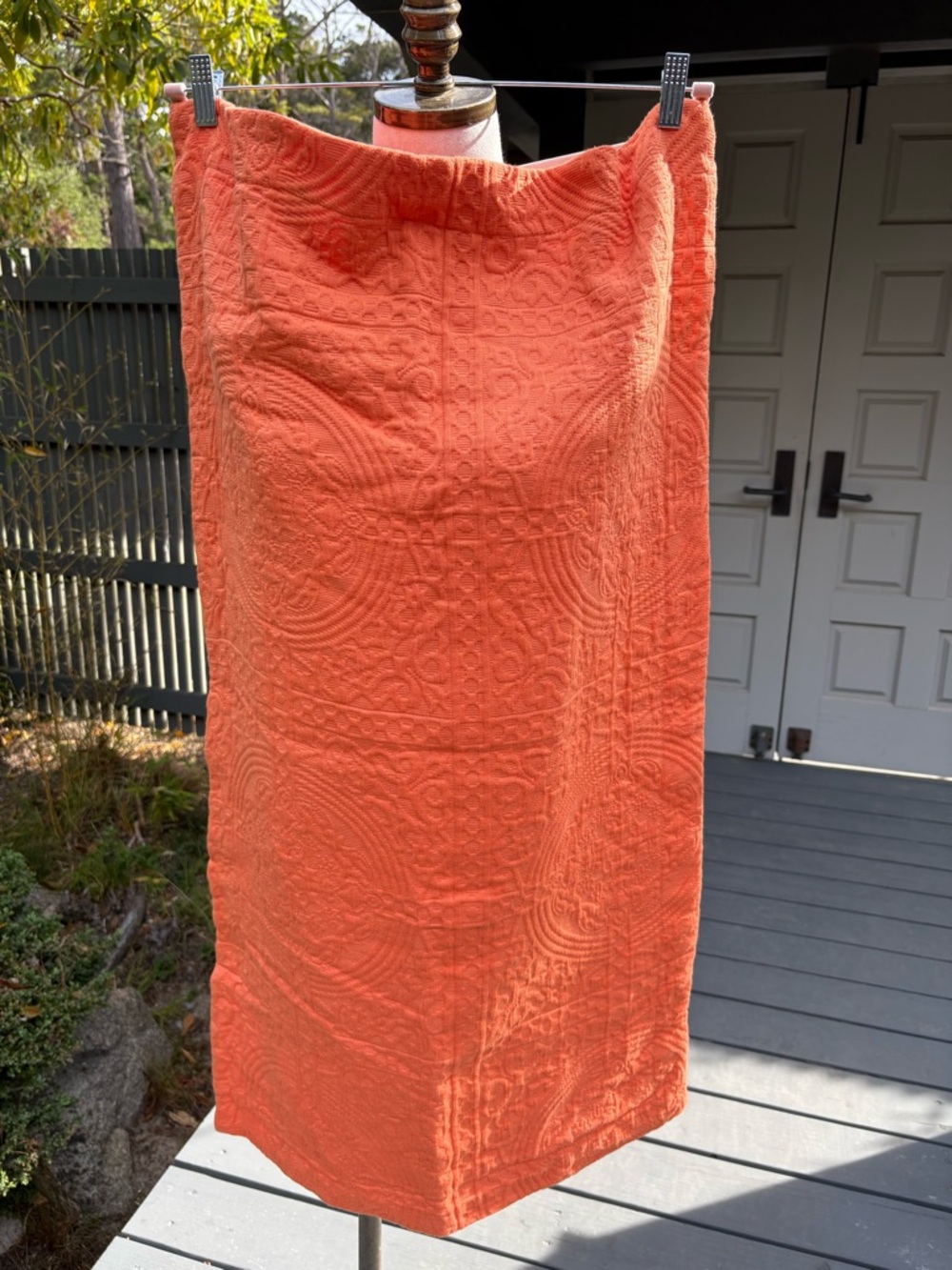 Superior Orange 🍊 Coral Textured King Pillowsham